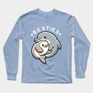 Dolphin and Seal Besties Long Sleeve T-Shirt